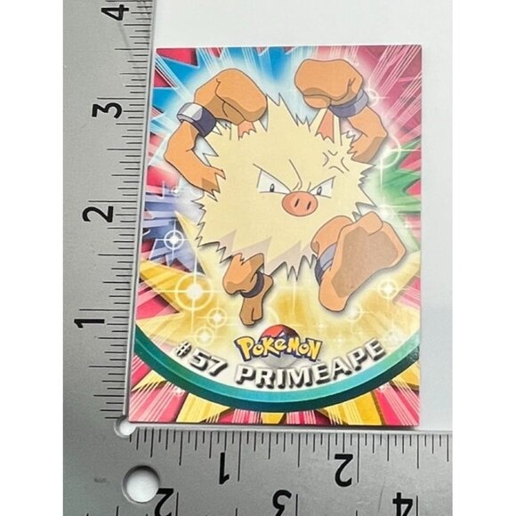 Primeape Pokemon Card Topps #57 TV Animation Edition Series Green Logo - Picture 3 of 5